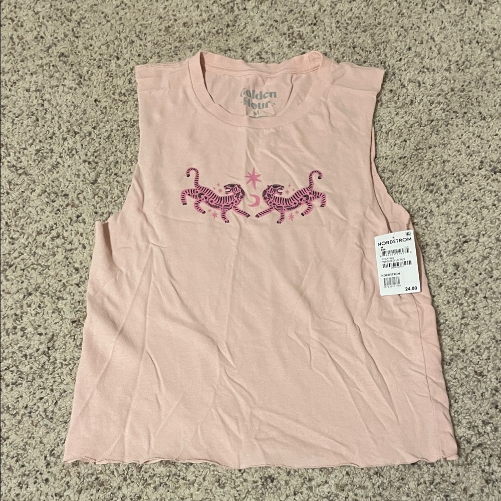 Nordstrom Pink Graphic Muscle Tee